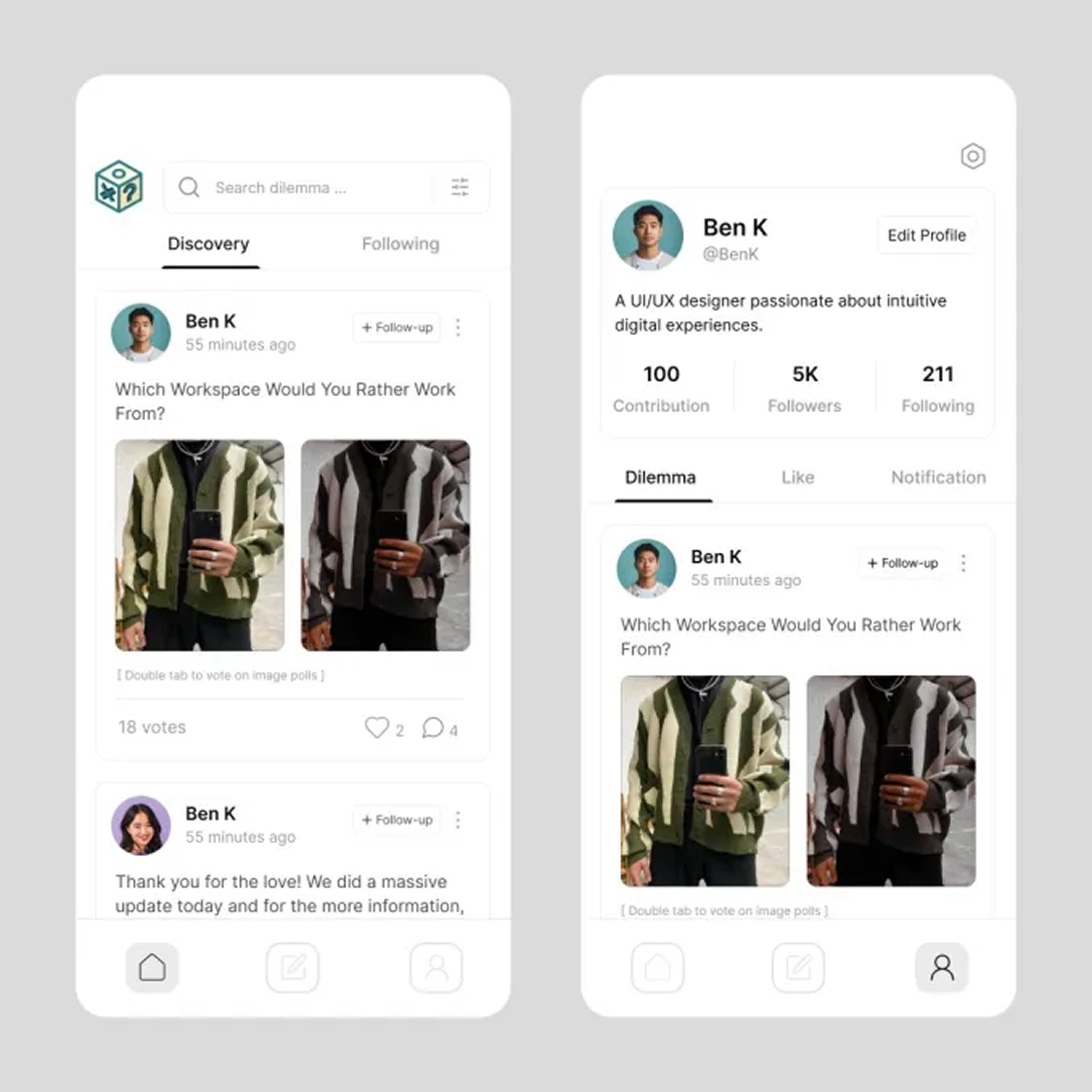 User Profile Design